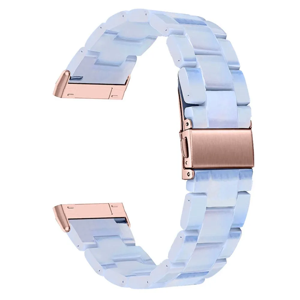 Fitbit Sense / Versa 3 resin bead watch strap - Baby Blue