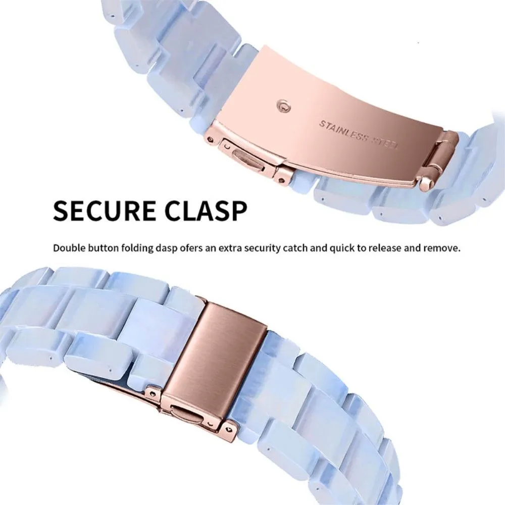 Fitbit Sense / Versa 3 resin bead watch strap - Baby Blue