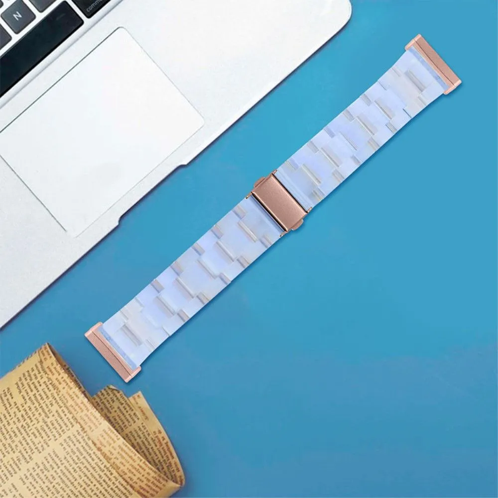 Fitbit Sense / Versa 3 resin bead watch strap - Baby Blue