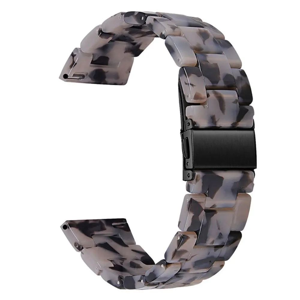 Fitbit Sense / Versa 3 resin bead watch strap - Black Grey