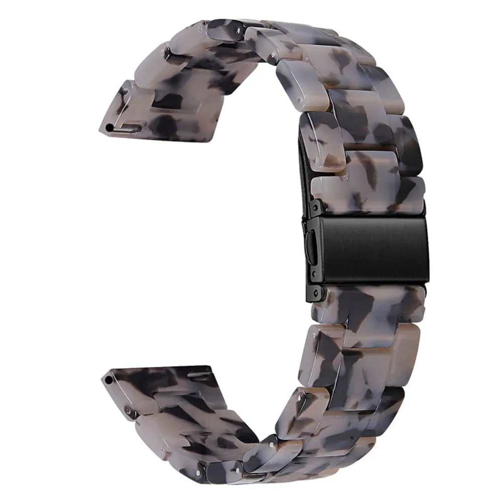 Fitbit Sense / Versa 3 resin bead watch strap - Black Grey