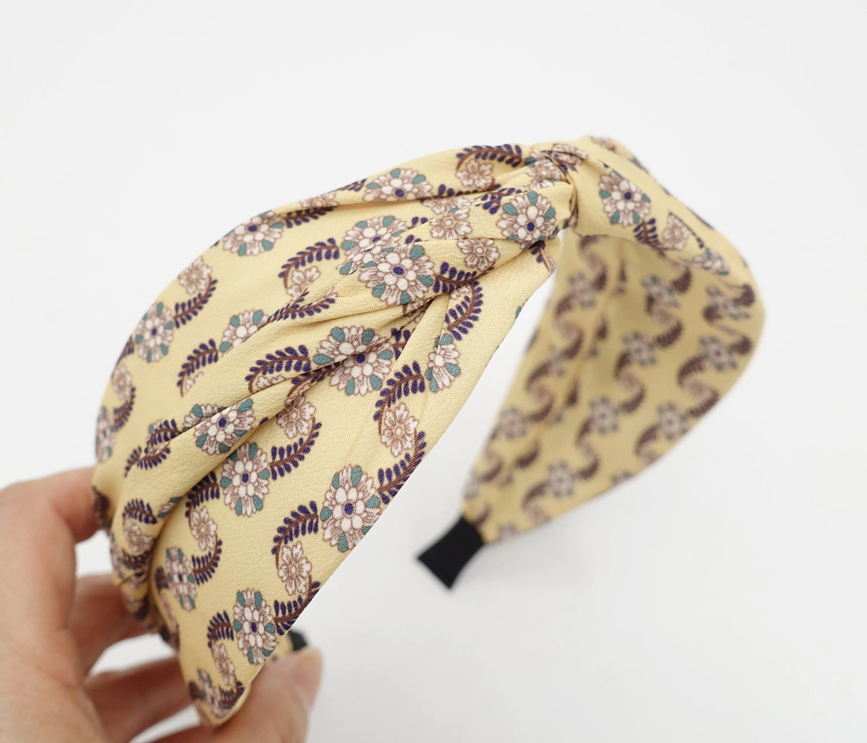 floral paisley print twist headband fashion headband for women