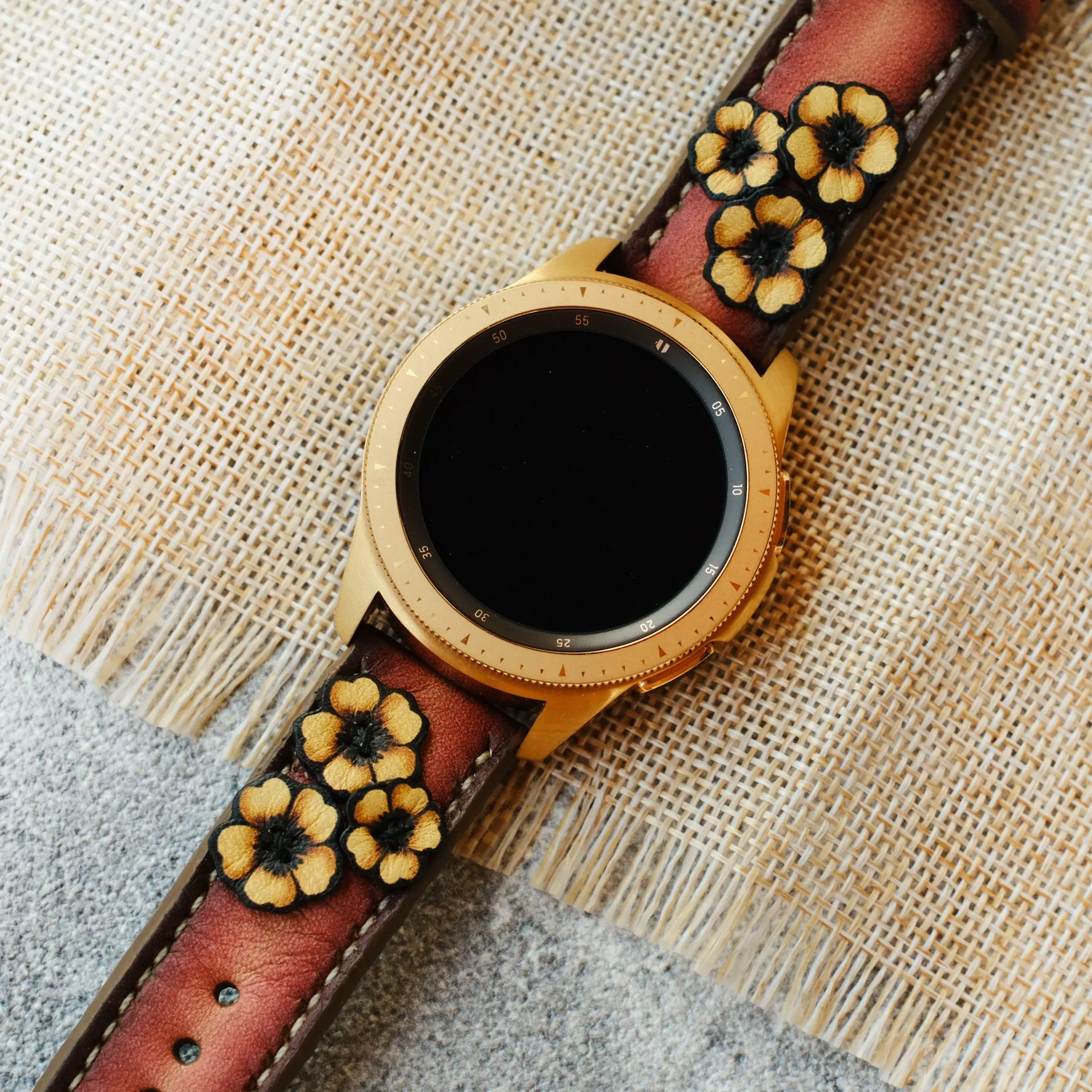 Flower Watch Strap On Samsung Galaxy Watch