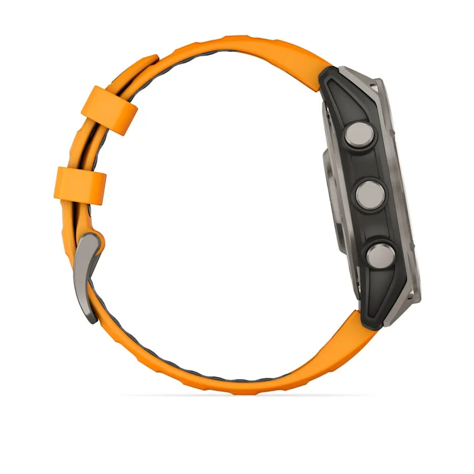 fēnix® 8 – 47 mm | AMOLED - Sapphire, Titanium with Spark Orange Band