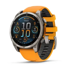 fēnix® 8 – 47 mm | AMOLED - Sapphire, Titanium with Spark Orange Band