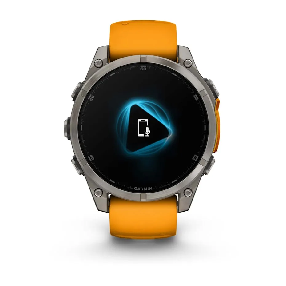 fēnix® 8 – 47 mm | AMOLED - Sapphire, Titanium with Spark Orange Band