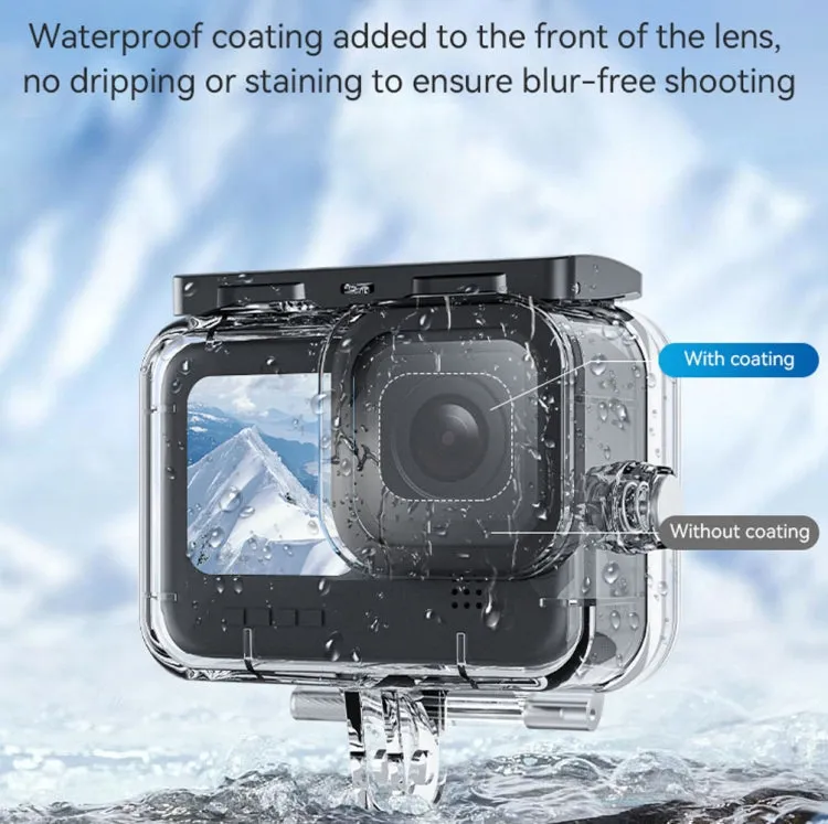 For GoPro Hero11 Black / HERO10 Black / HERO9 Black TELESIN Waterproof Case Full Scene Anti-Fog Underwater Diving Housing