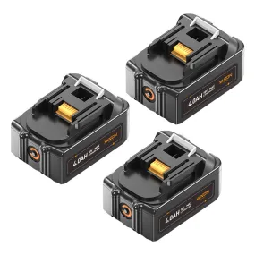 For Makita 18V Battery 4Ah Replacement | BL1840B Li-ion Battery 3 Pack