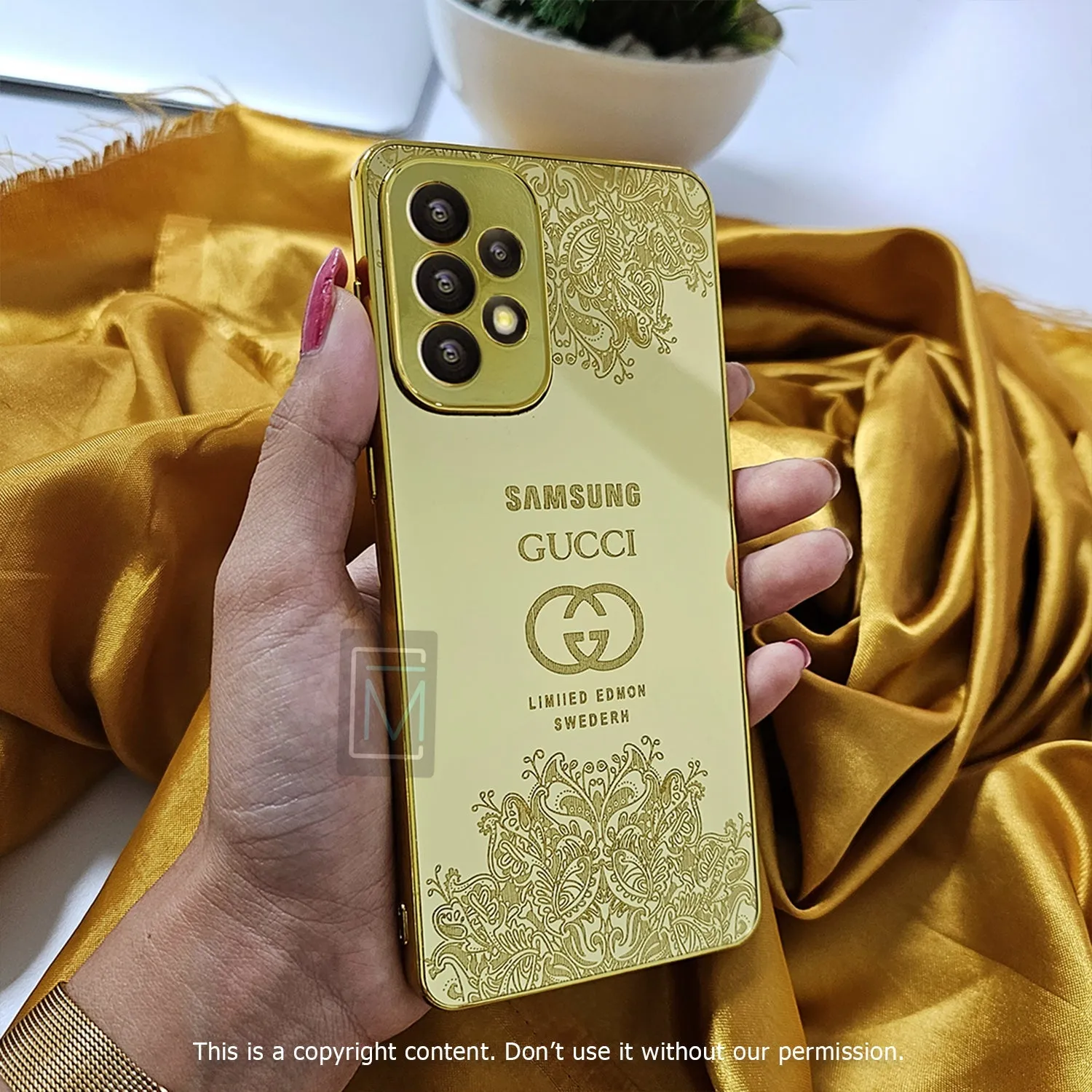 Galaxy A Series Crafted Gold Luxurious Camera Protective Case