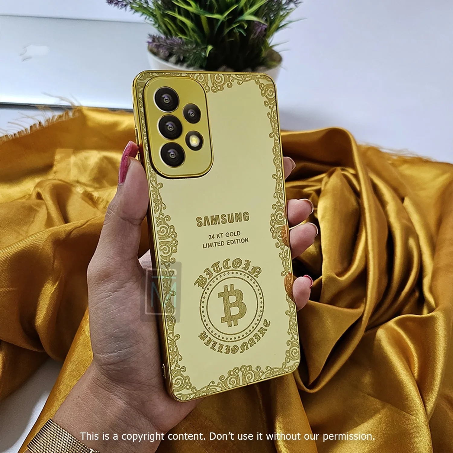 Galaxy A Series Crafted Gold Luxurious Camera Protective Case