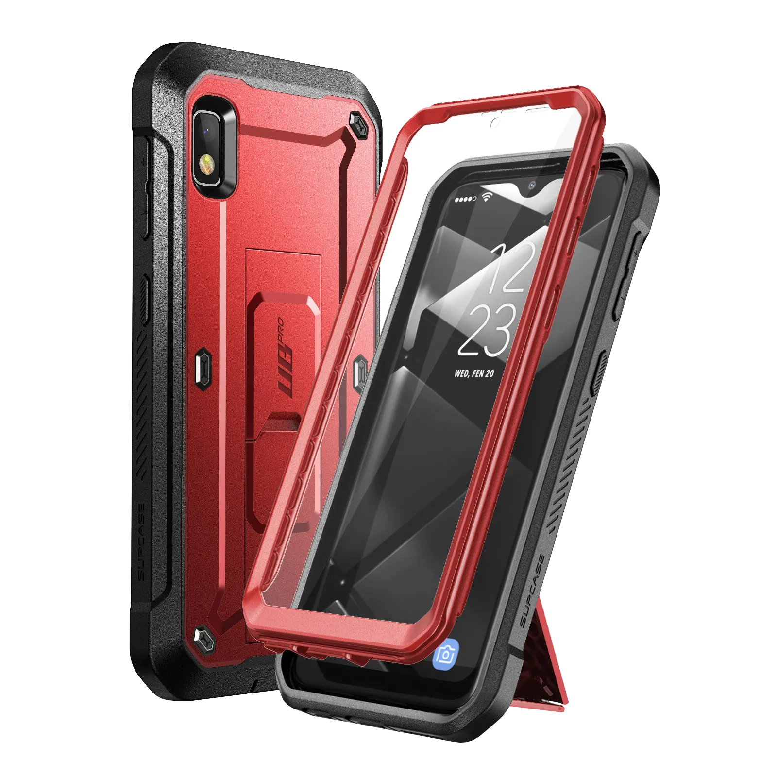 Galaxy A10e Unicorn Beetle Pro Rugged Holster Case-Metallic Red