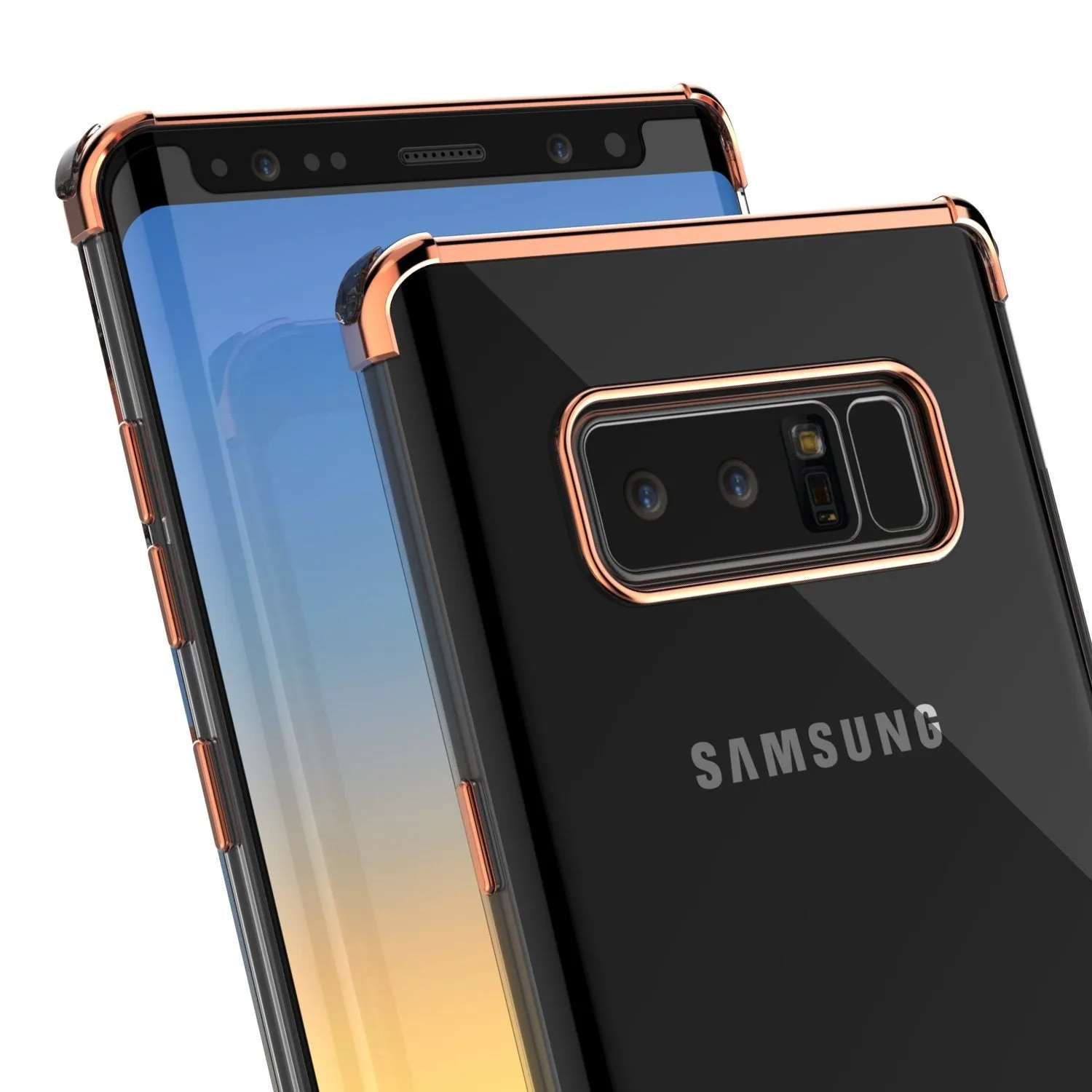 Galaxy Note 8 Anti-shock & Screen Protective Slim Case [Rose Gold]