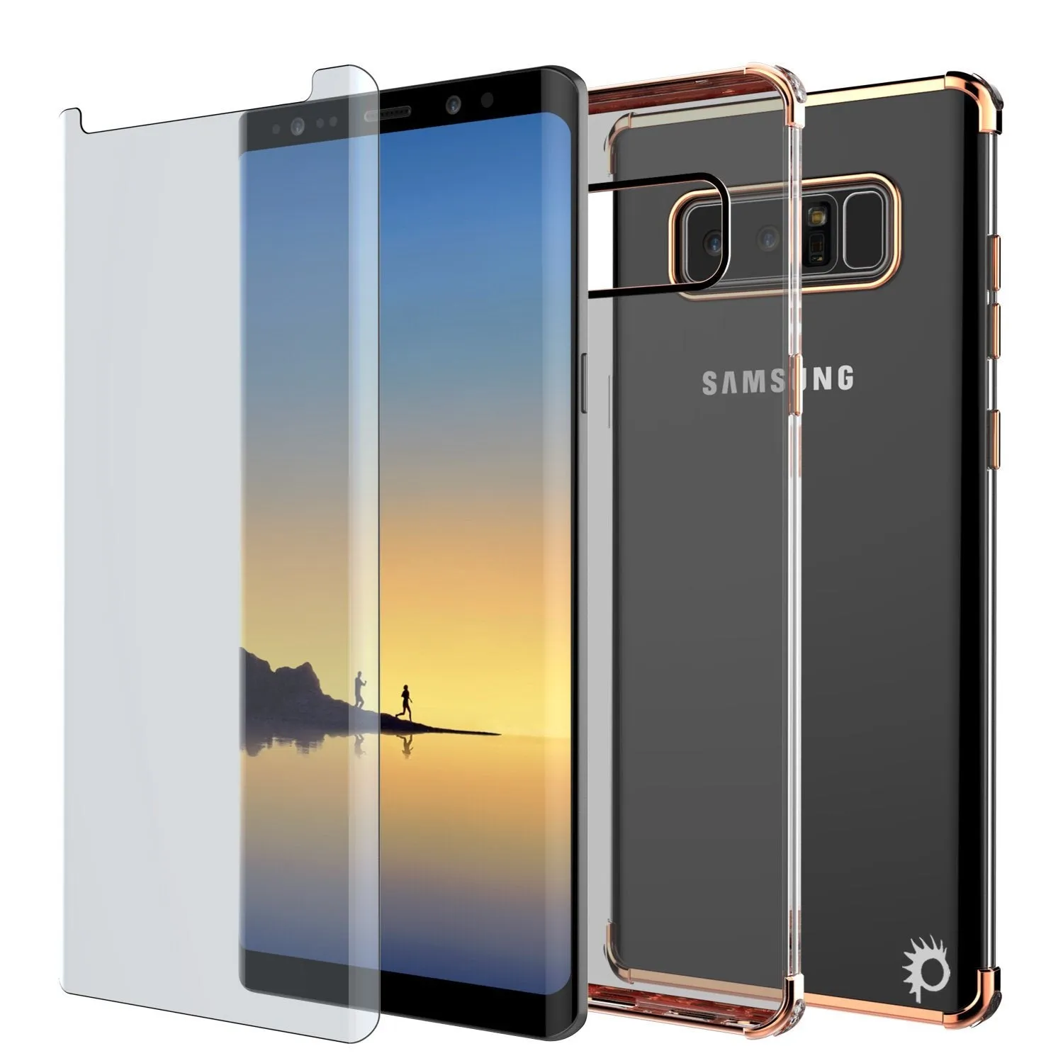 Galaxy Note 8 Anti-shock & Screen Protective Slim Case [Rose Gold]