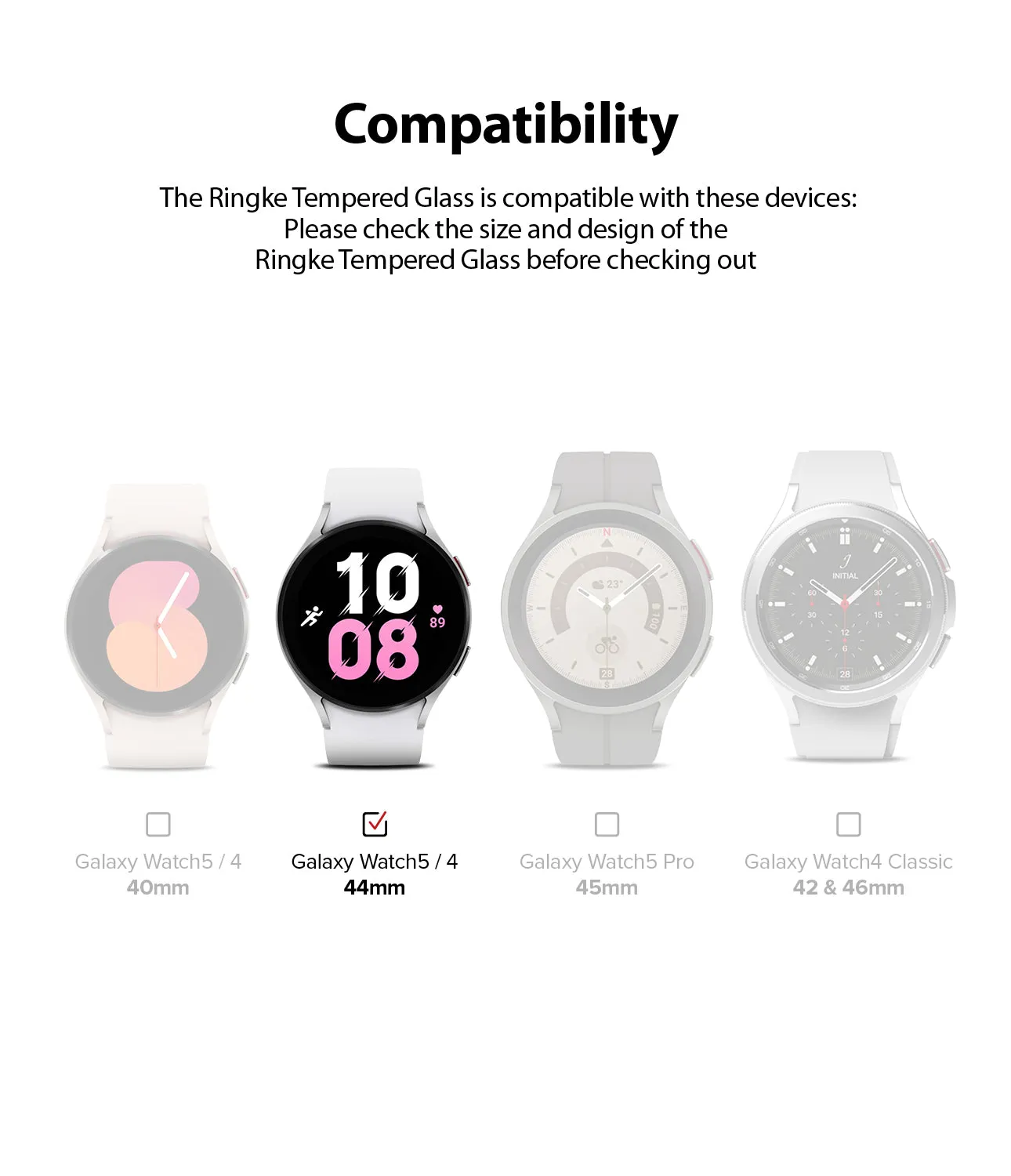 Galaxy Watch 5/4 44mm Screen Protector | Glass - R6