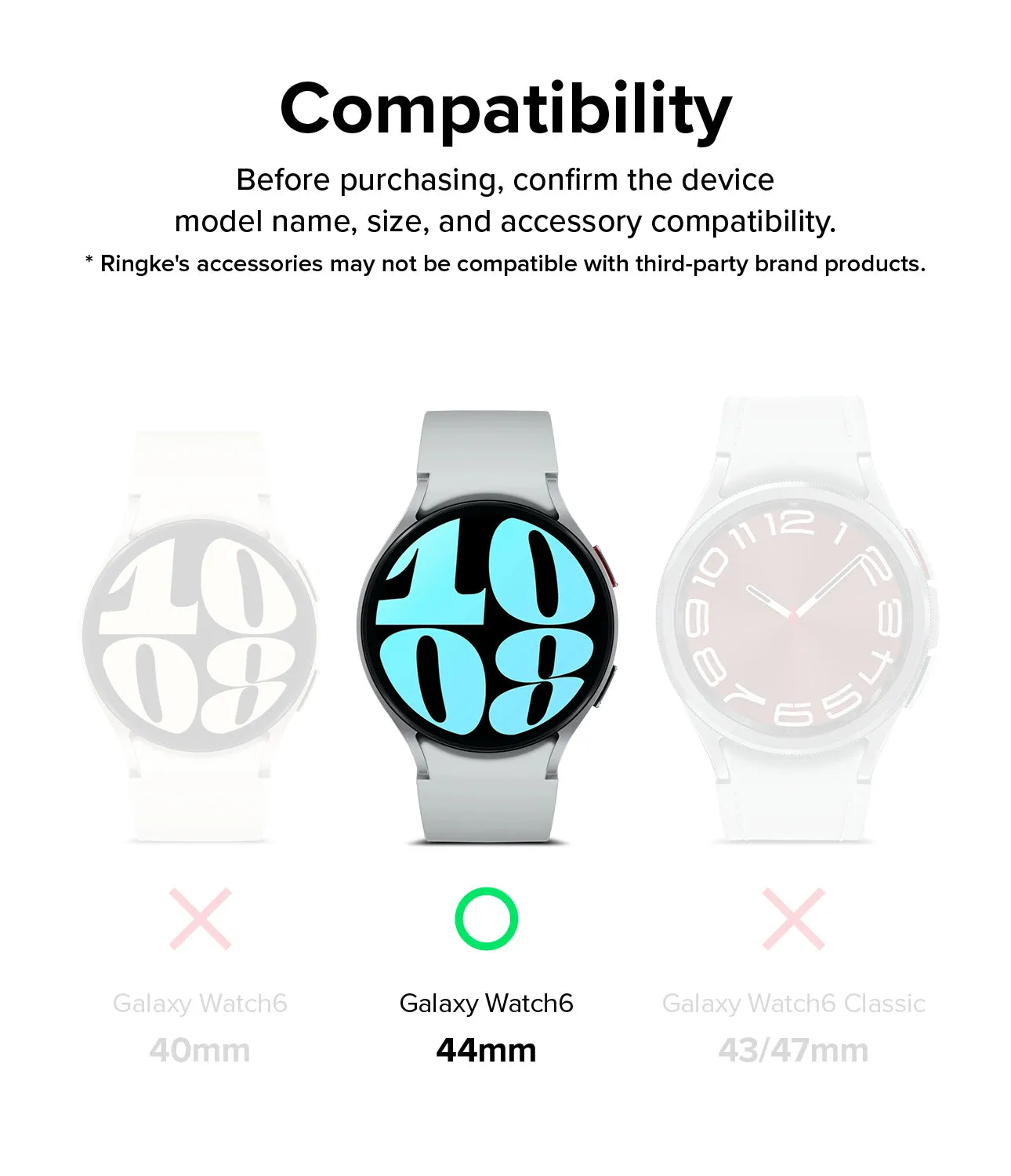 Galaxy Watch 6 44mm Screen Protector for Bezel Styling | Glass - R9