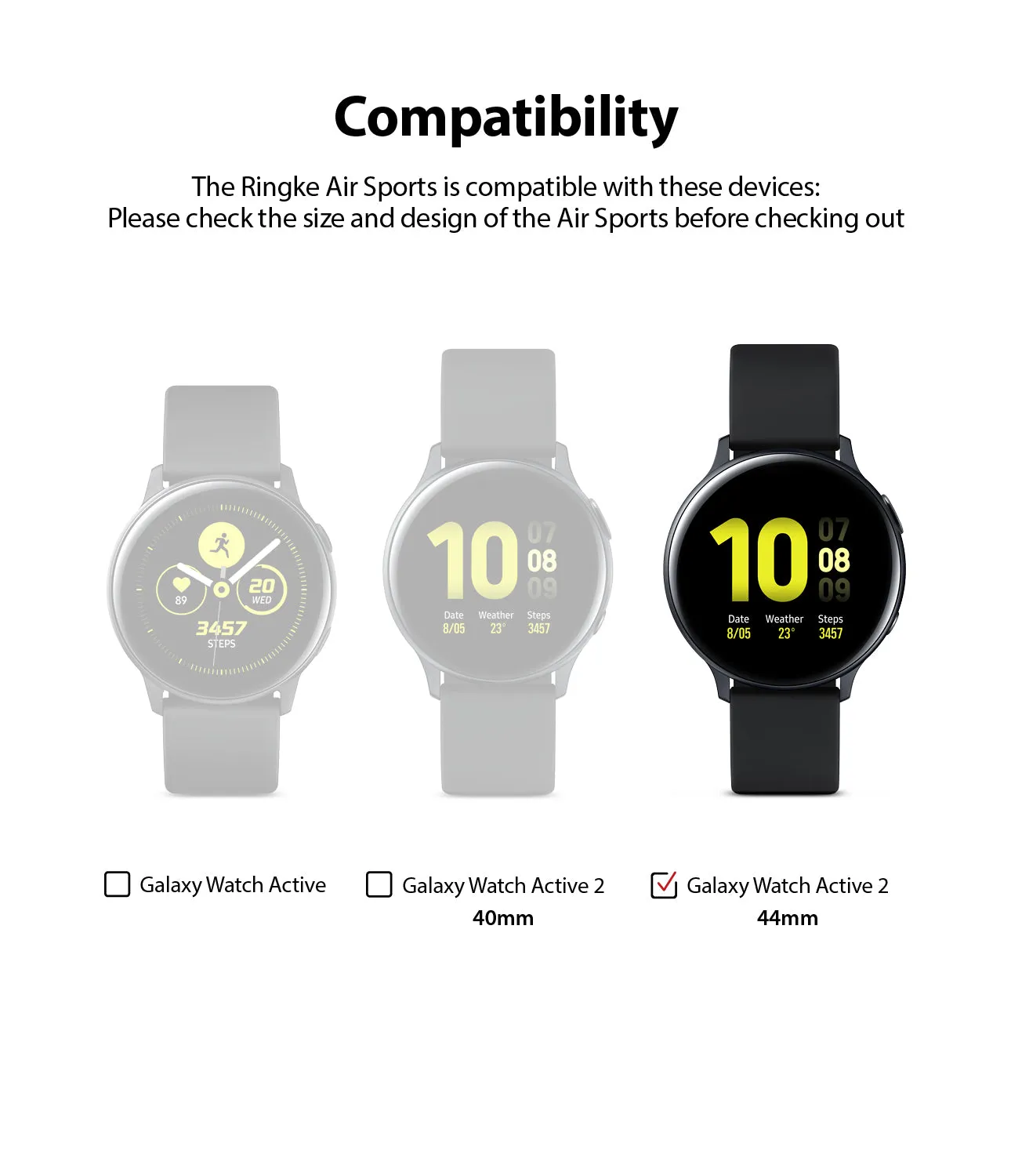 Galaxy Watch Active 2 44mm Case | Air Sports [2 Pack]