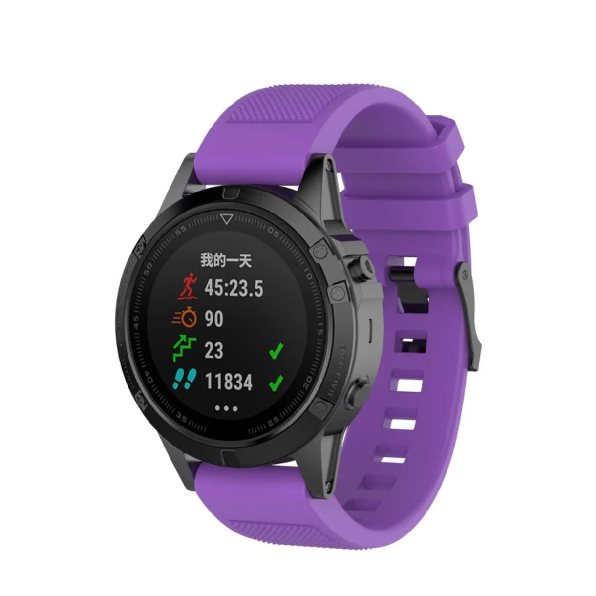 Garmin Epix Pro (2nd Gen.) (47mm) Silicone Sport Wristband with 22mm Quick Release (170-220 mm) - Purple