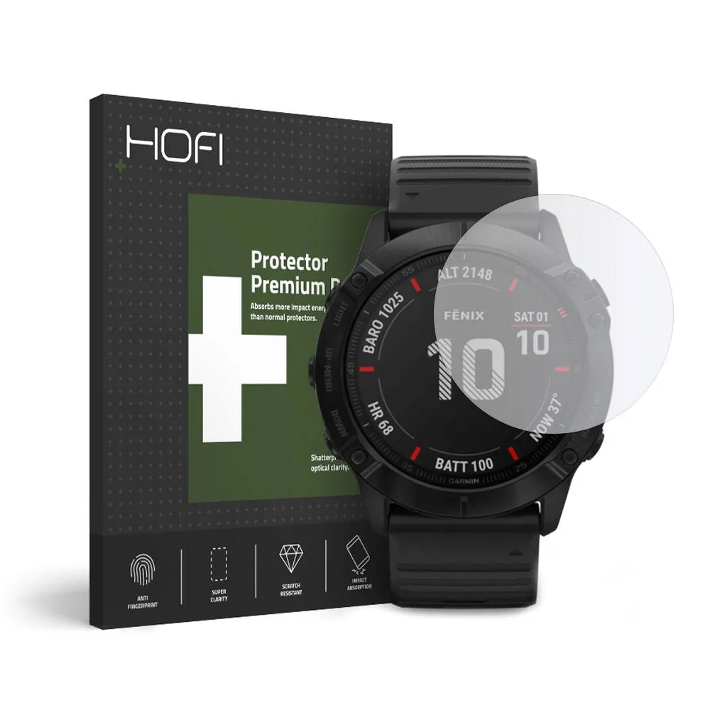 Garmin Fenix 6X/6X Pro Hofi Skærmbeskyttelse - Gennemsigtig