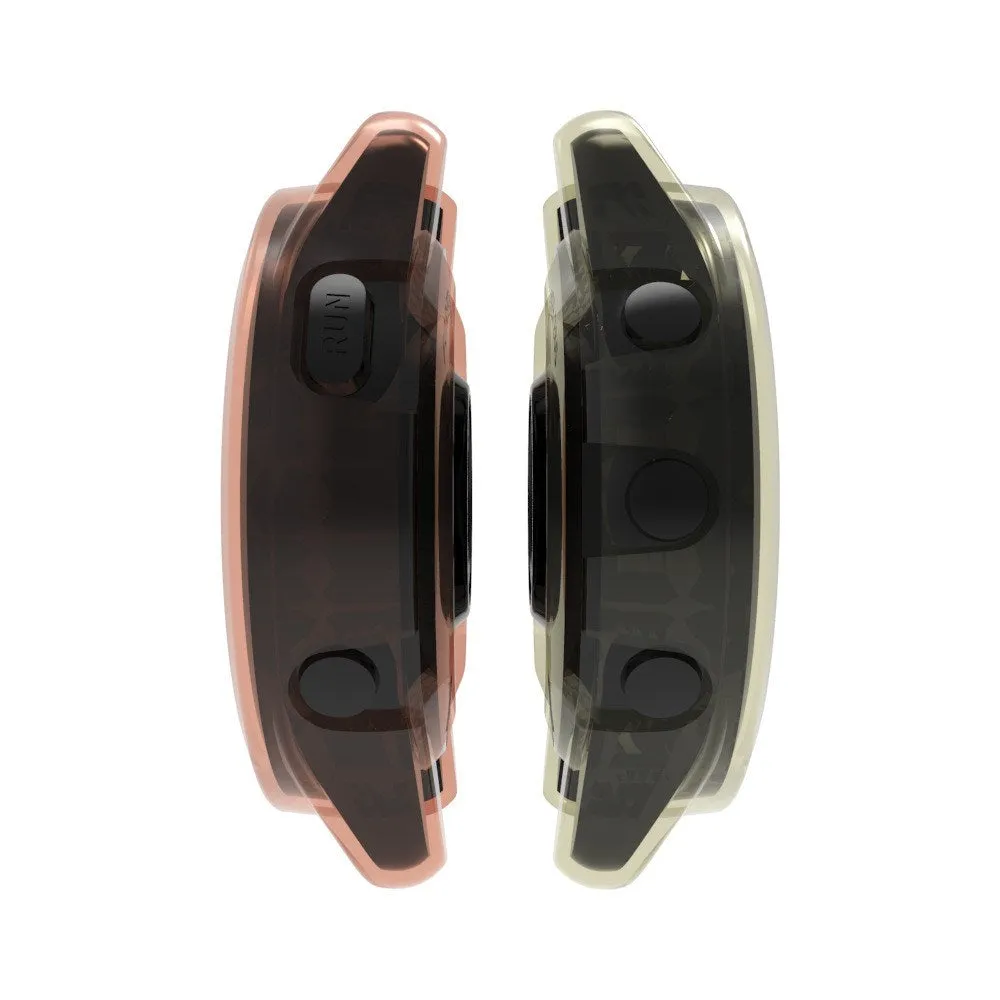 Garmin Forerunner 965 Transparent Fleksibelt Plastik Cover - Sort