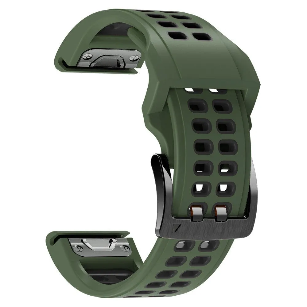 Garmin Tactix Bravo replacement silicone wristband Dual Color (joint circumference: 180-220mm) - Green / Black