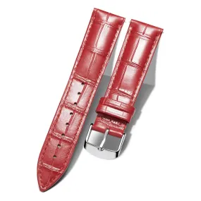 Garmin Venu / Vivoactive 3 / 3 Music crocodile texture leather watch strap - Red