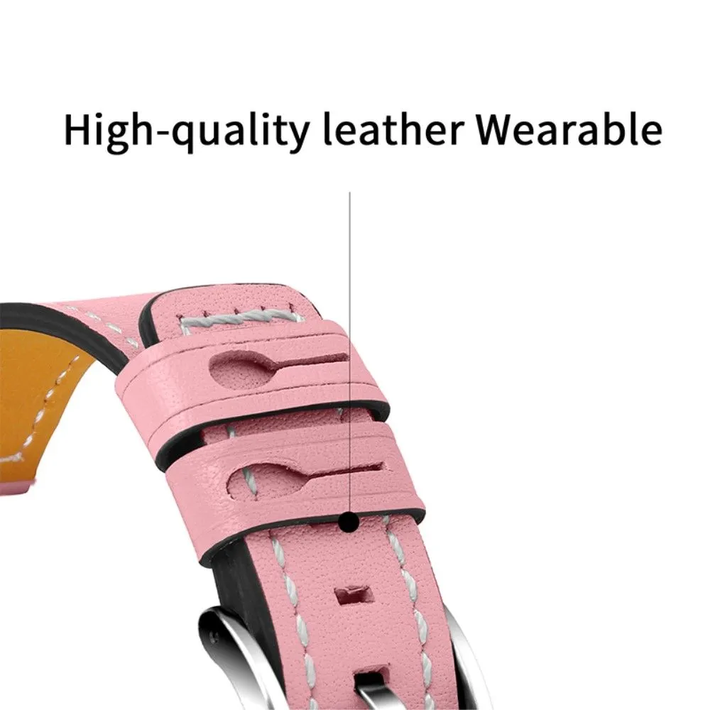 Garmin Vivomove 3 cowhide leather watch strap - Pink