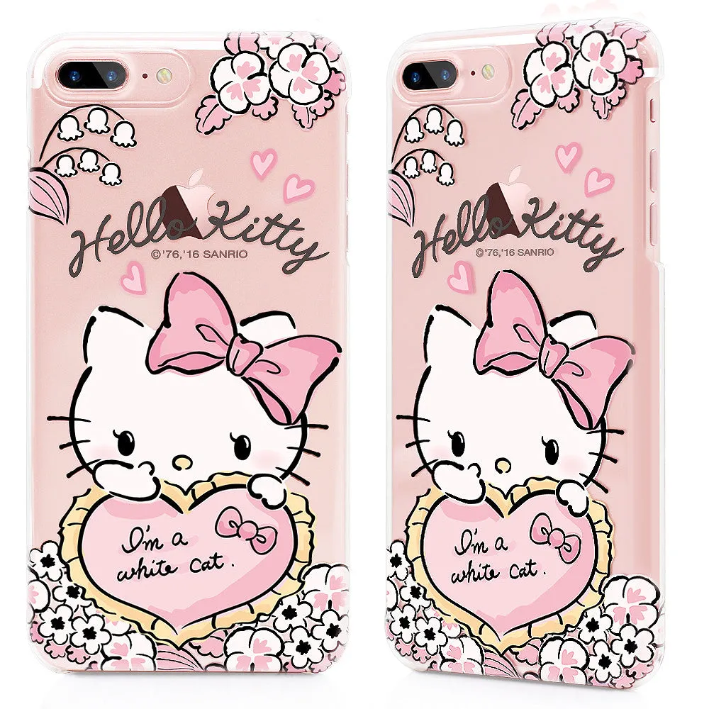 GARMMA Hello Kitty Slim Transparent PC Hard Back Cover Case for Apple iPhone 8 Plus/8/7 Plus/7