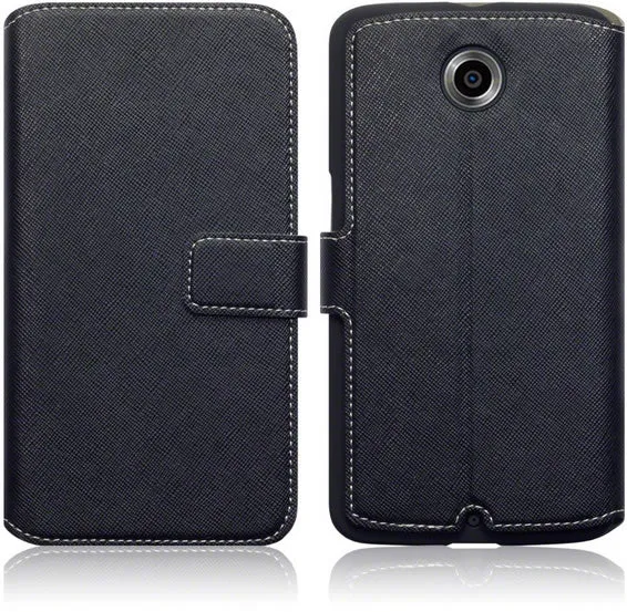 Google Nexus 6 Low Profile Wallet Case - Black