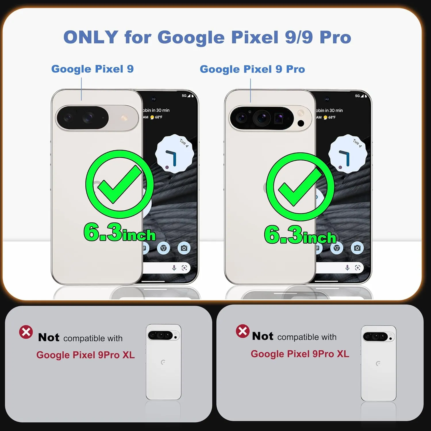 Google Pixel 9 Pro XL Case Build-in Ring Stand Shockproof Anti-Slip Protective Phone Case Black