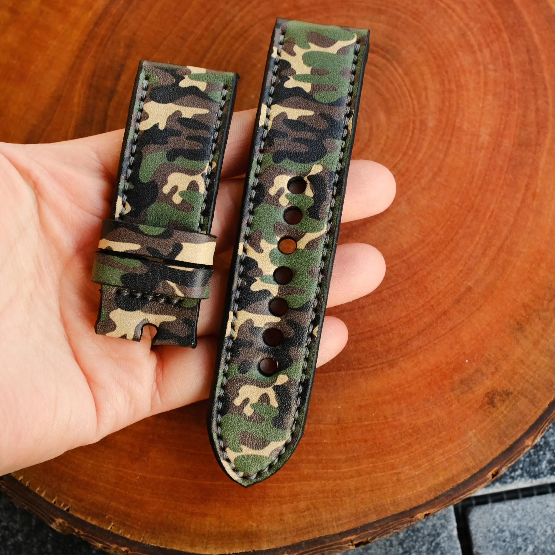 Green Camo Panerai Watch Straps