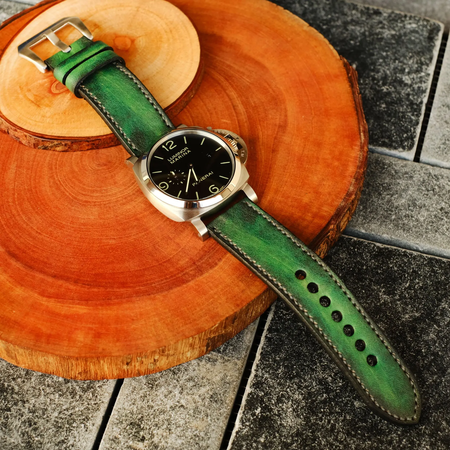 Green Vintage Panerai Watch Straps