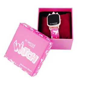 Hamster London Unicorn Metal Horn Pink Digital Watch