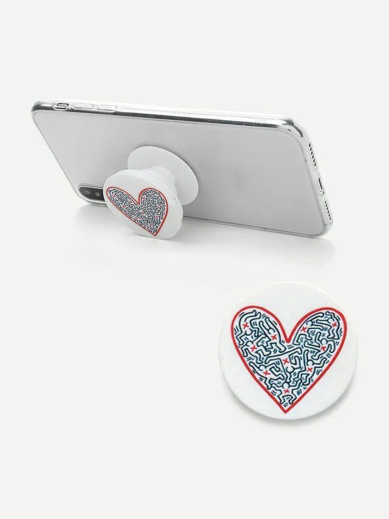 Heart Print Gasbag Phone Holder