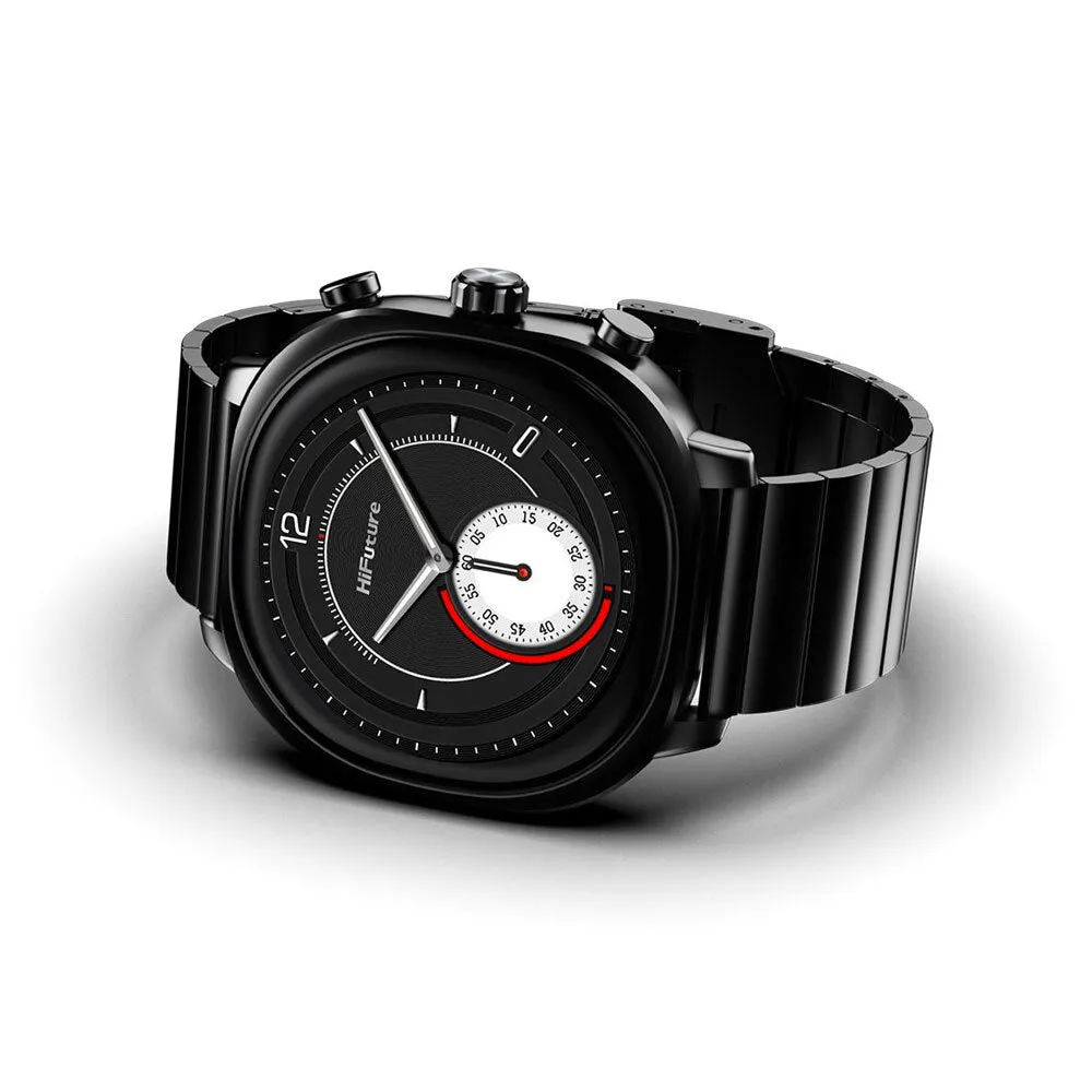 HiFuture AIX Amoled Stainless Steel Smart Watch (Caviar Black)