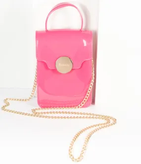 Hot Pink Silicone Mini Crossbody