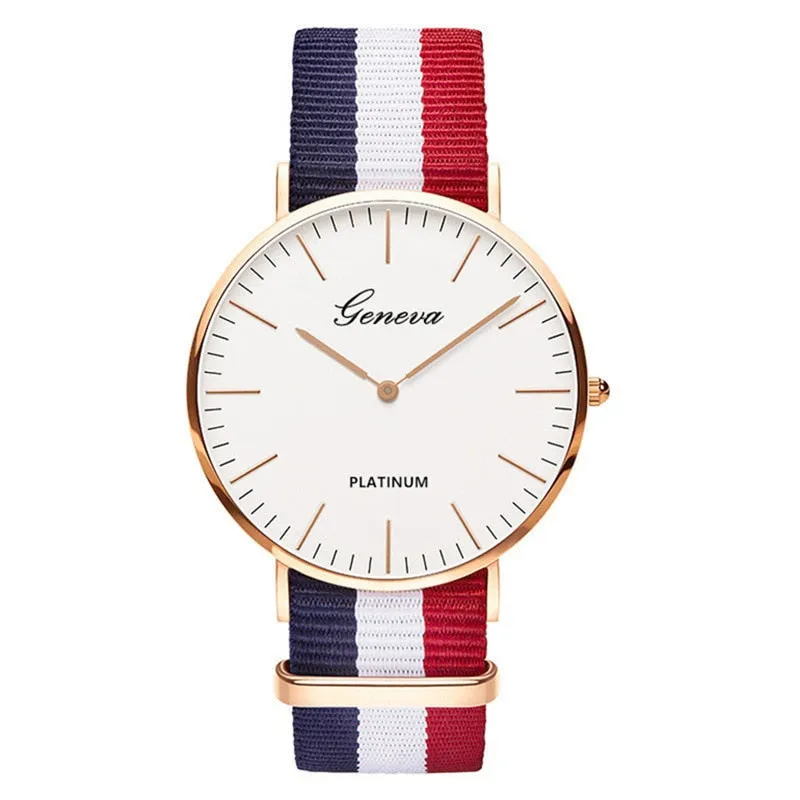 Hot Sale Nylon strap Style Quartz Women Watch Top Brand Watches Fashion Casual Fashion Wrist Watch Relojes