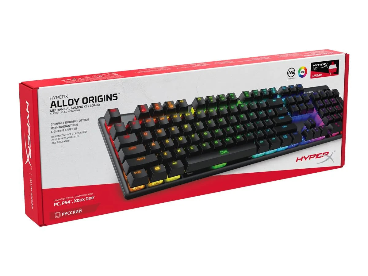 HyperX Alloy Origins Mechanical Gaming Keyboard (HyperX Aqua Switch) - 4P5N9AA#ABA