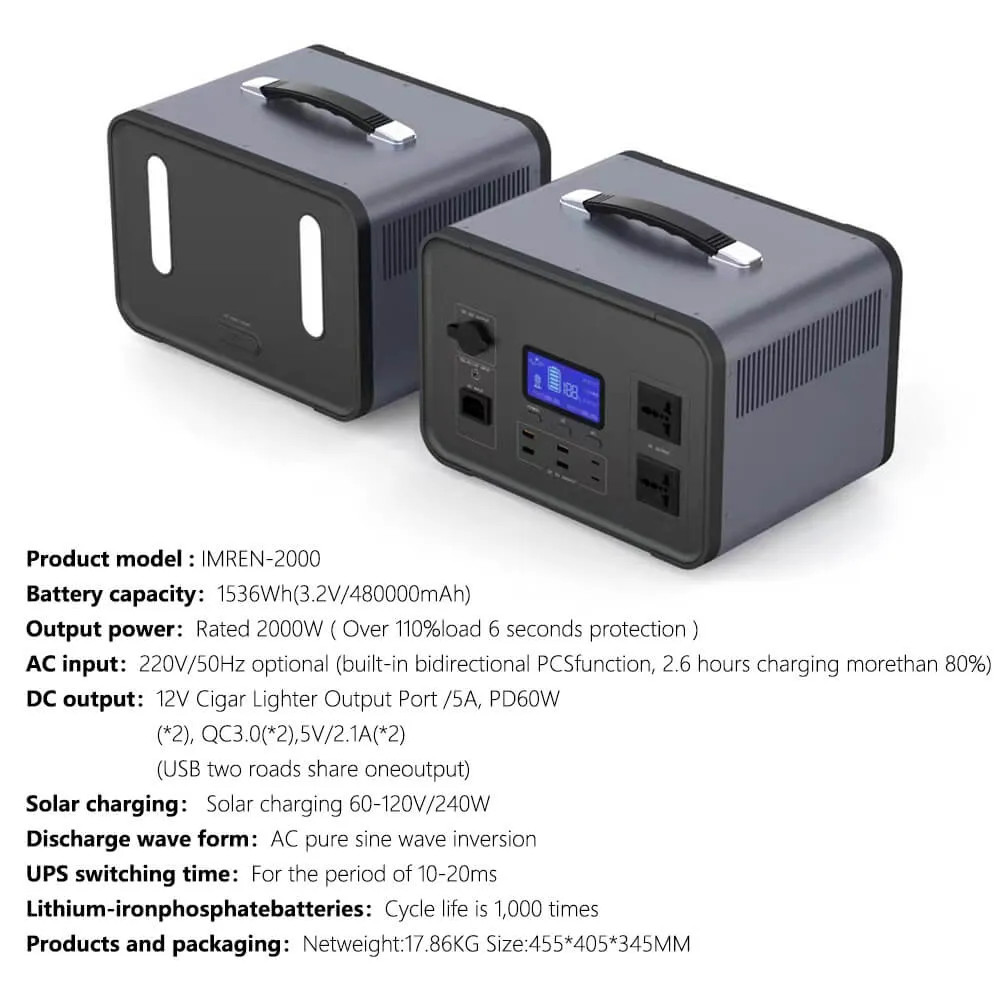 IMREN-2000W Portable Power Station