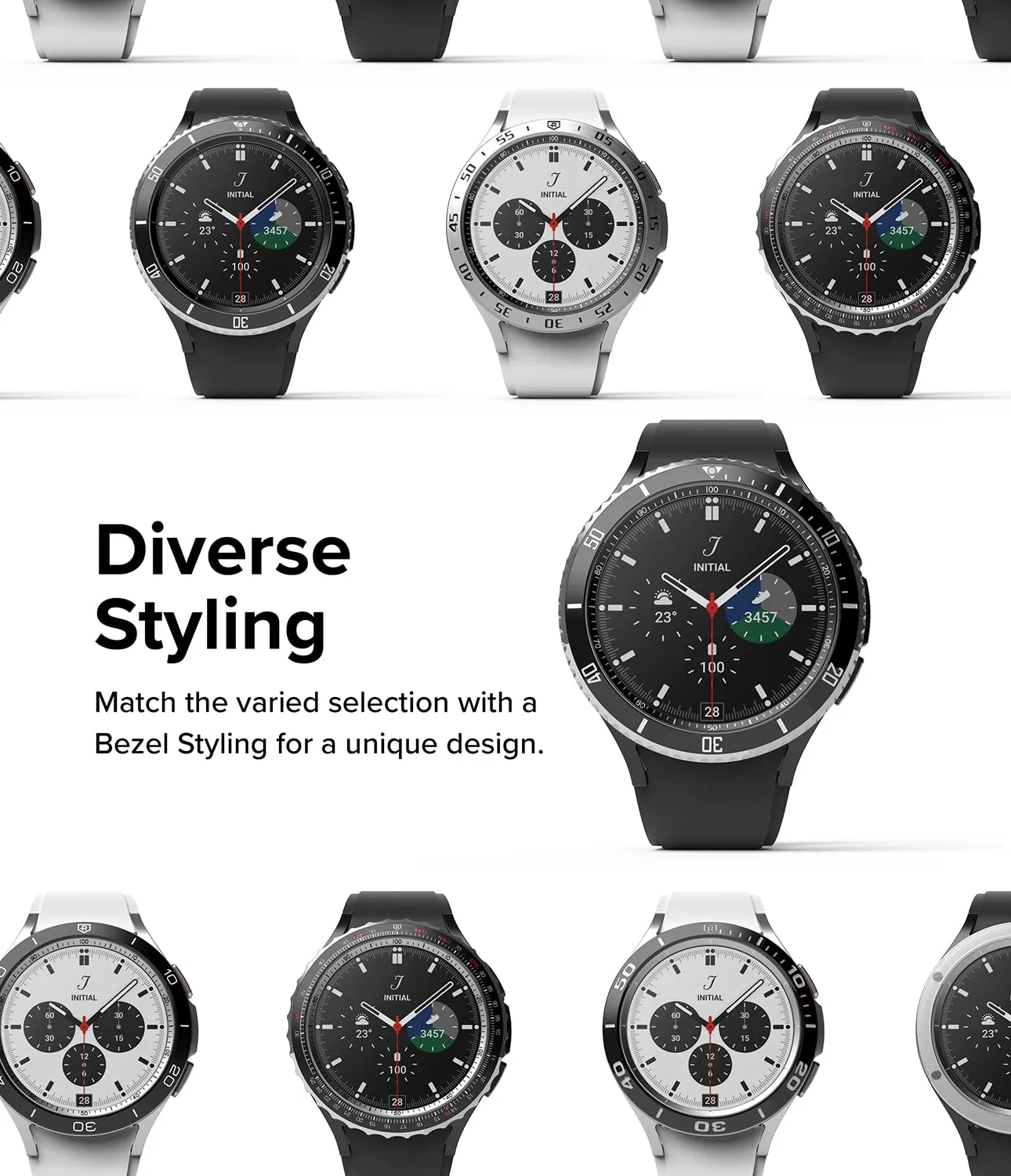 Inner Bezel Styling Galaxy Watch 4 Classic 42mm [Stainless Steel] - Black  42-IN-04