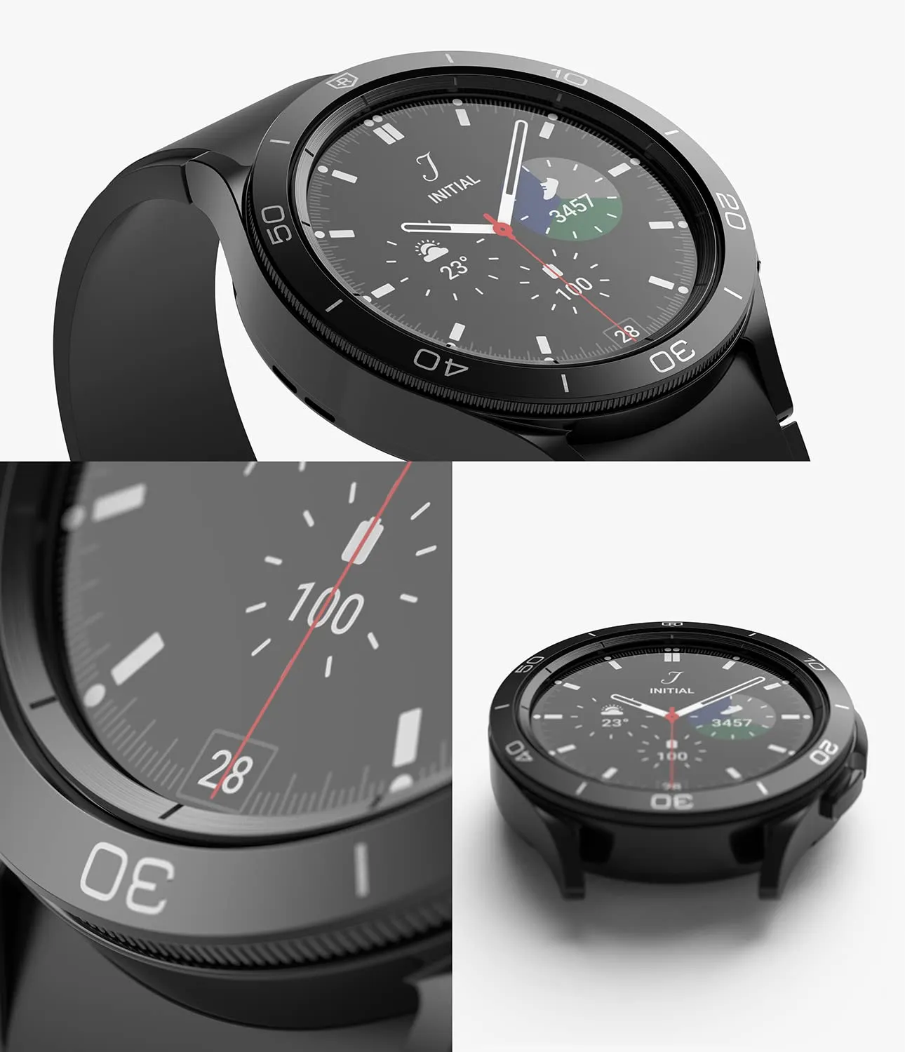 Inner Bezel Styling Galaxy Watch 4 Classic 42mm [Stainless Steel] - Black  42-IN-04