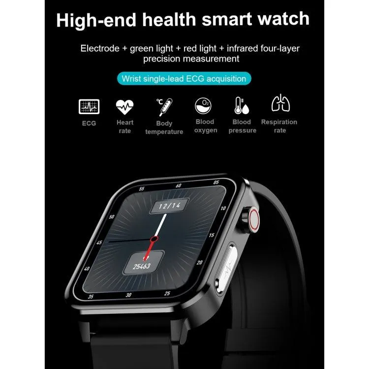 IP68 Waterproof Smart Watch with 1.7" TFT Color Screen, Blood Oxygen & Temperature Monitoring, Steel Strap, AI Medical Diagnostics