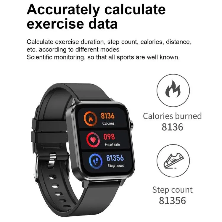 IP68 Waterproof Smart Watch with 1.7" TFT Color Screen, Blood Oxygen & Temperature Monitoring, Steel Strap, AI Medical Diagnostics