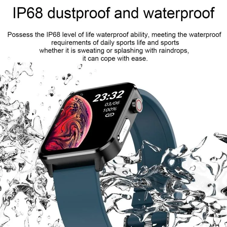 IP68 Waterproof Smart Watch with 1.7" TFT Color Screen, Blood Oxygen & Temperature Monitoring, Steel Strap, AI Medical Diagnostics