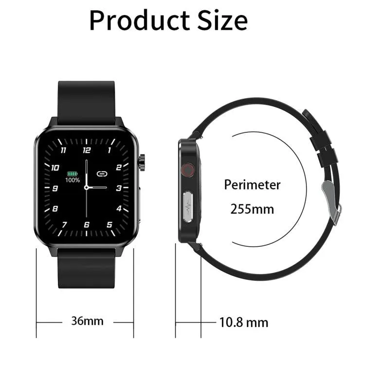 IP68 Waterproof Smart Watch with 1.7" TFT Color Screen, Blood Oxygen & Temperature Monitoring, Steel Strap, AI Medical Diagnostics