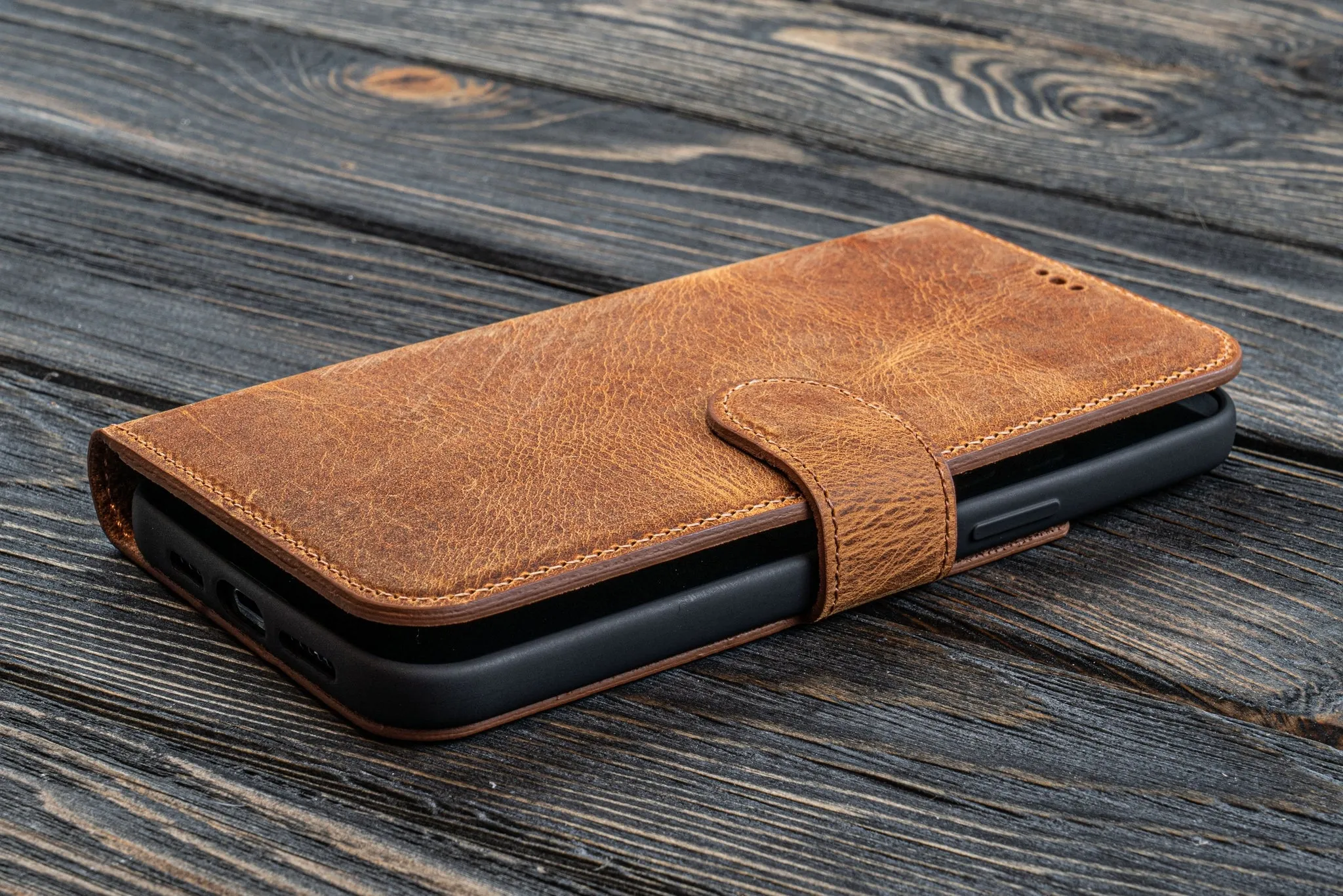 iPhone 12 Pro Max (6.7") Leather Wallet Case