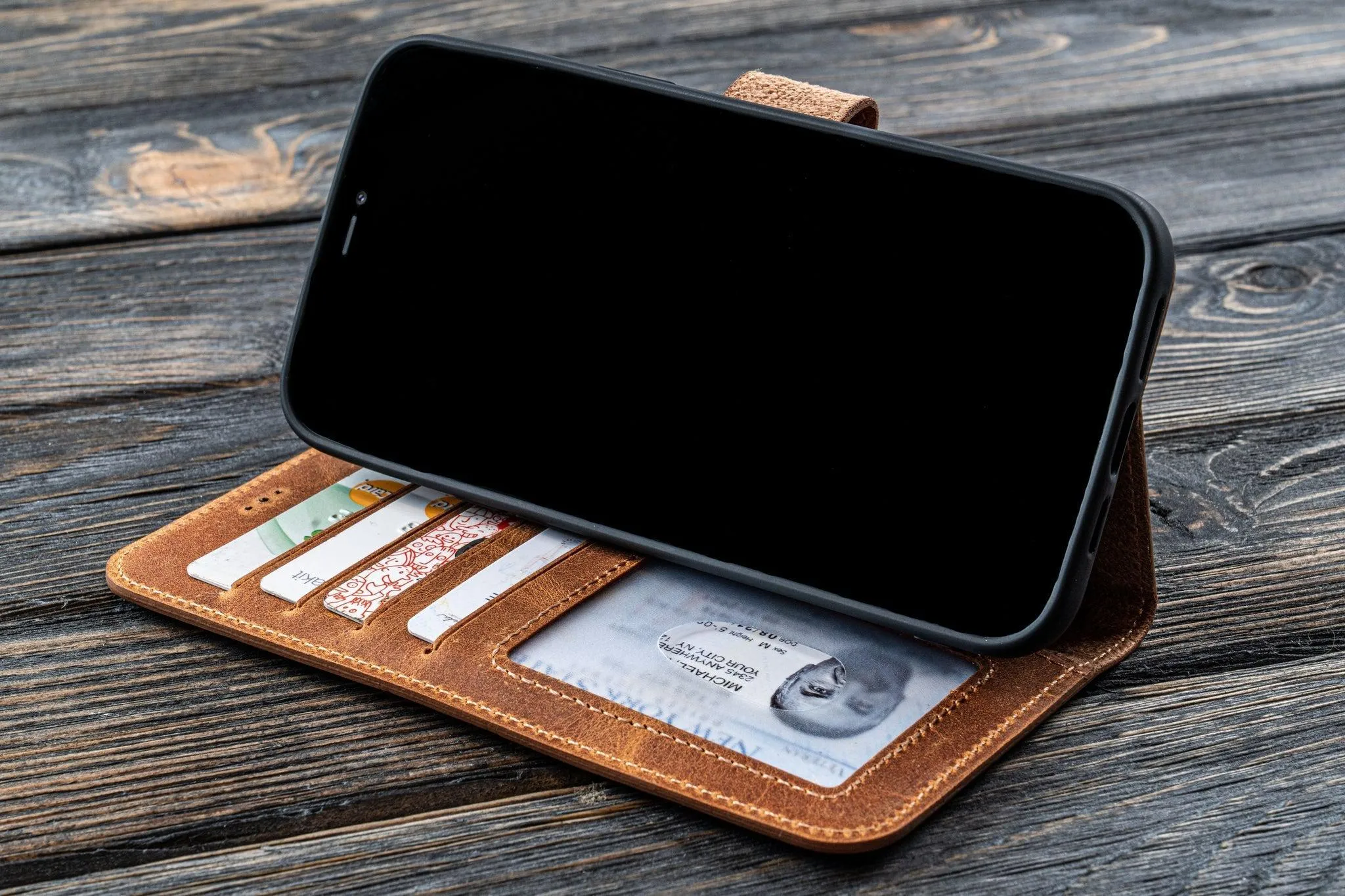 iPhone 13 Mini (5.4") Leather Wallet Case