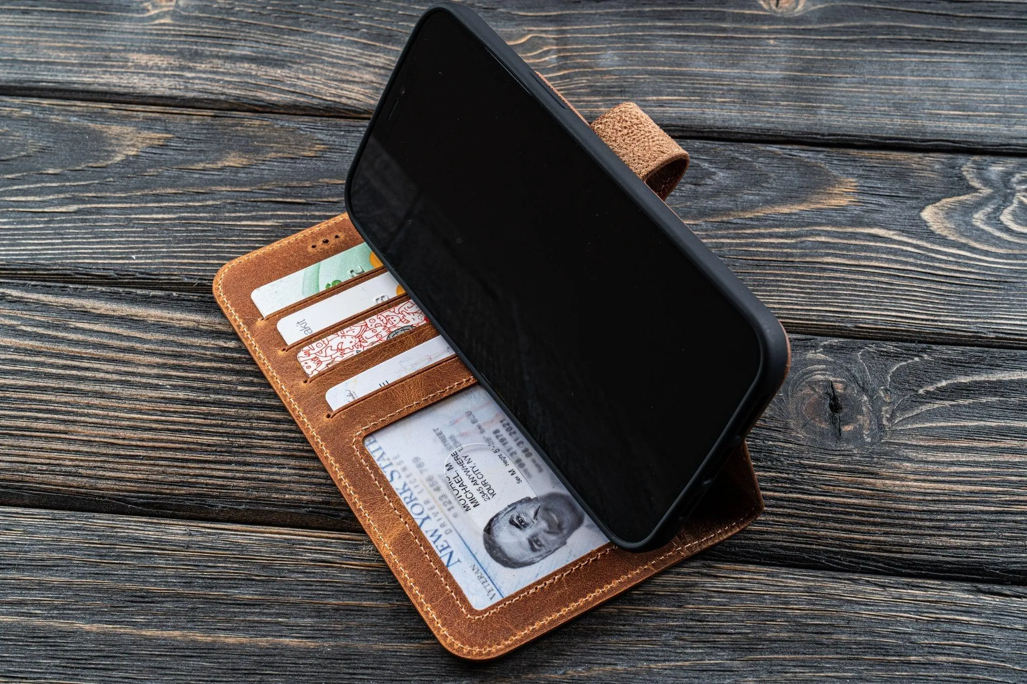 iPhone 13 Mini (5.4") Leather Wallet Case