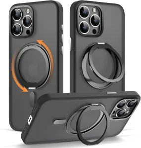 iPhone 13 Pro Max Case with 360°Rotatable Magnetic Ring Stand