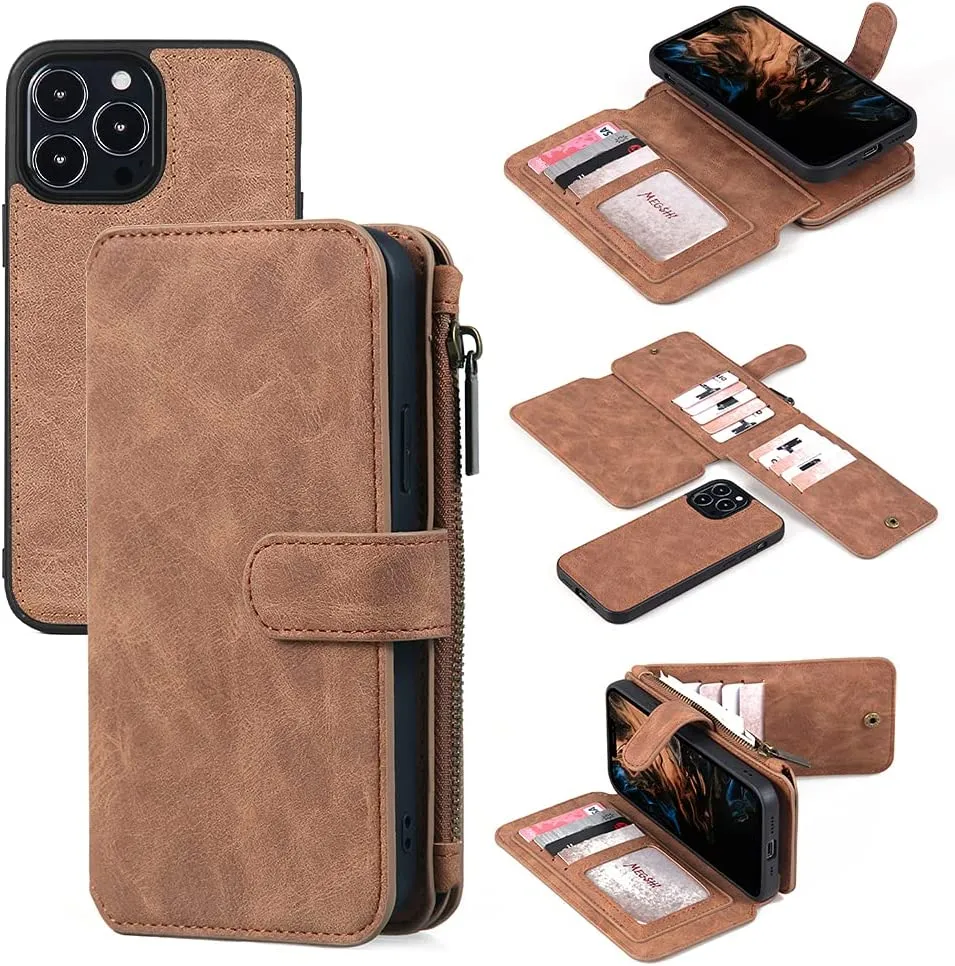 iPhone 13 Pro Max Leather Wallet Case