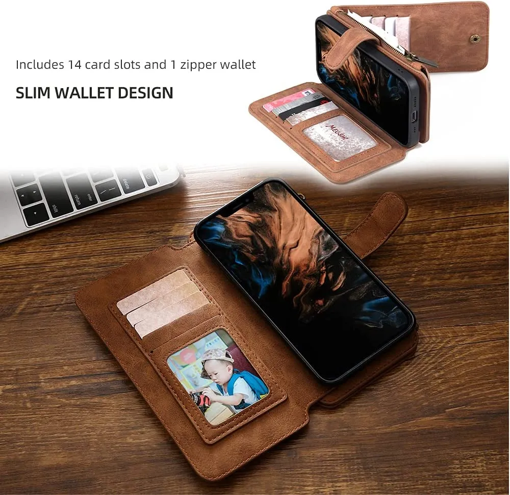 iPhone 13 Pro Max Leather Wallet Case